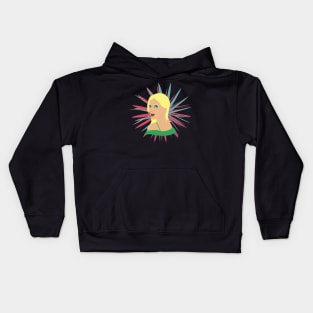 Portrait of a Blonde Turning Kids Hoodie